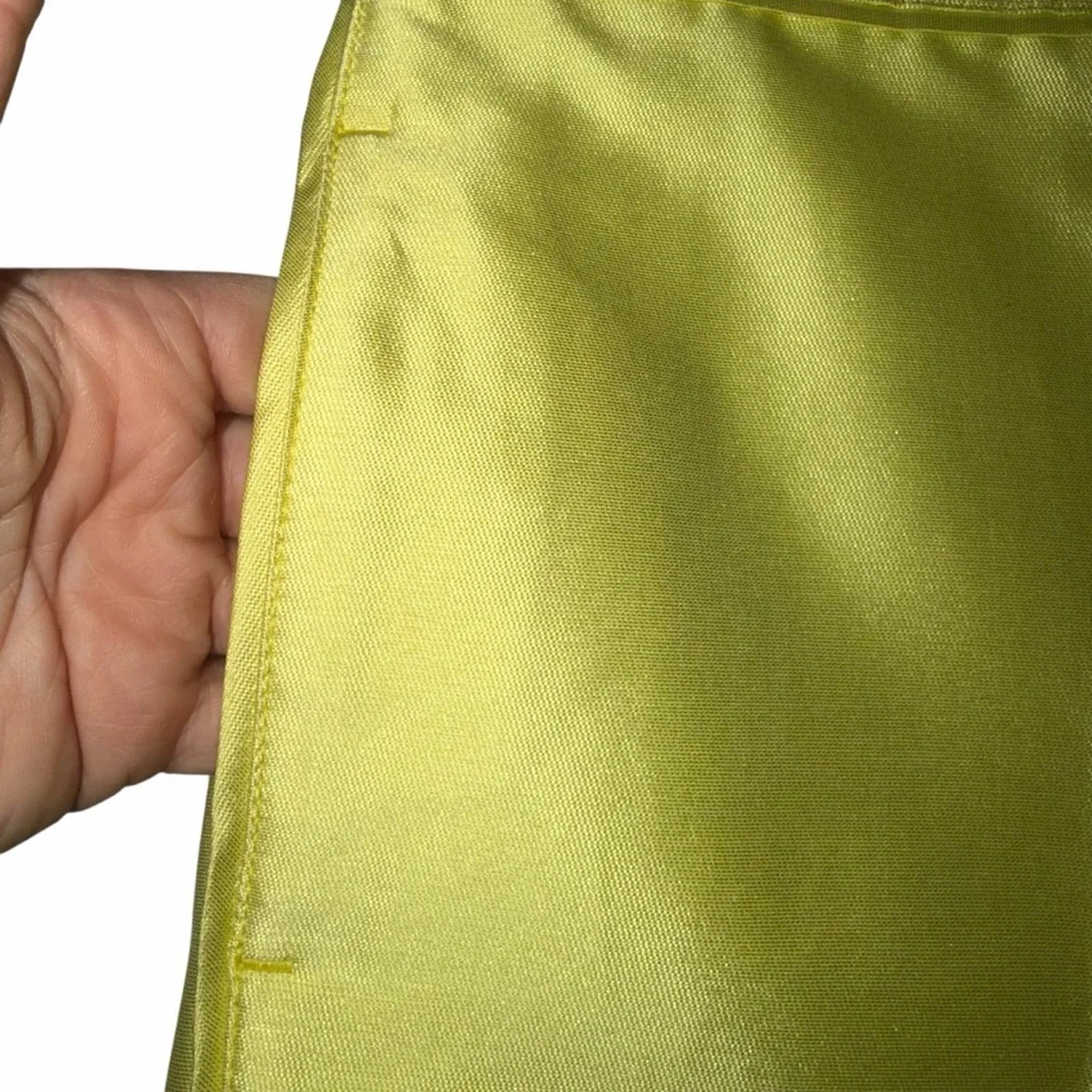VALENTINO Mikado Silk Blend Pants Chartreuse Yellow Green IT40 US4 NWT ⚪️ - Picture 8 of 14